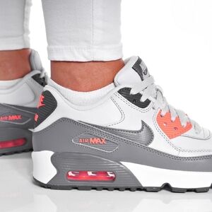 Nike Air Max 90 LTR (GS) Girl's 7 Y Sneakers Pure Platinum Cool Grey